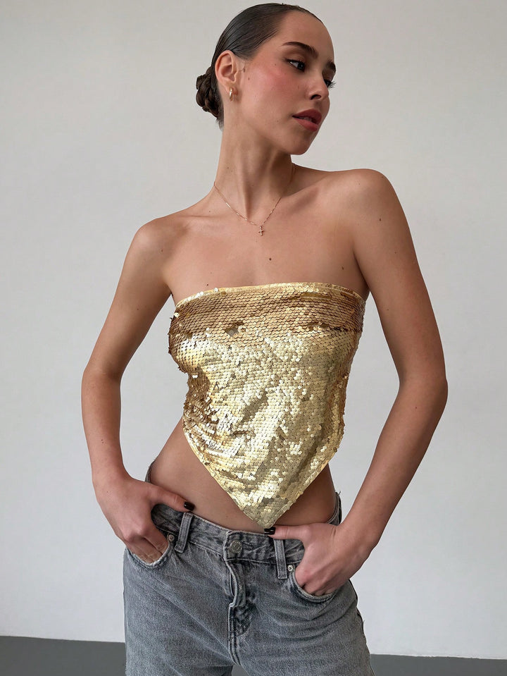 Top SHEIN, auriu
