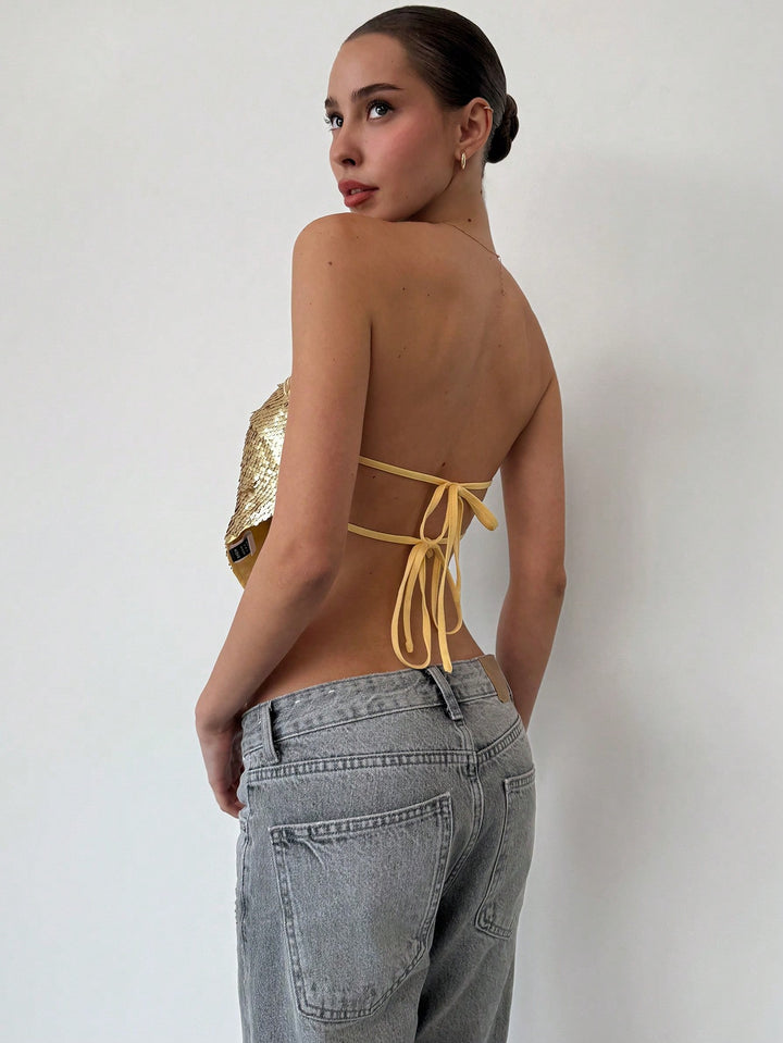Top SHEIN, auriu