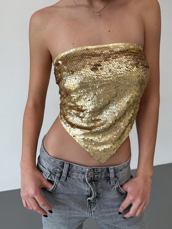 Top SHEIN, arany színű