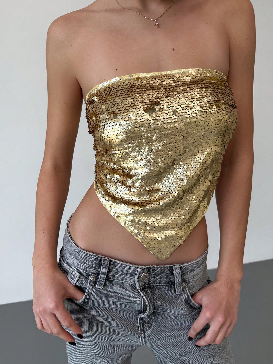 Top SHEIN, auriu