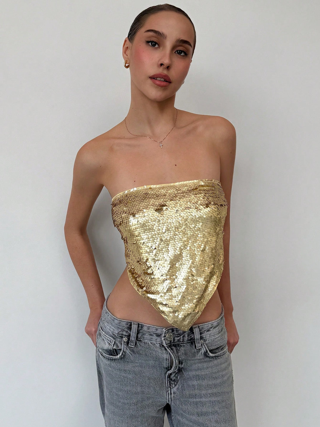 Top SHEIN, auriu