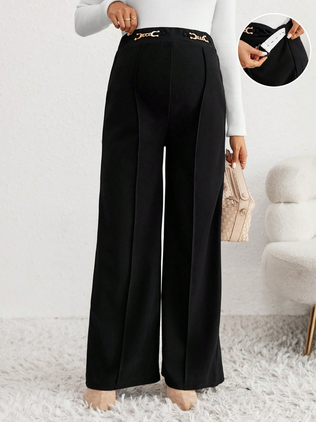 Pantaloni SHEIN, negru