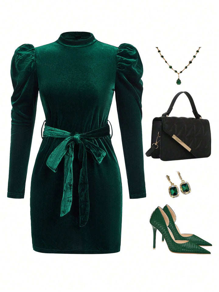 Rochie mini SHEIN, verde
