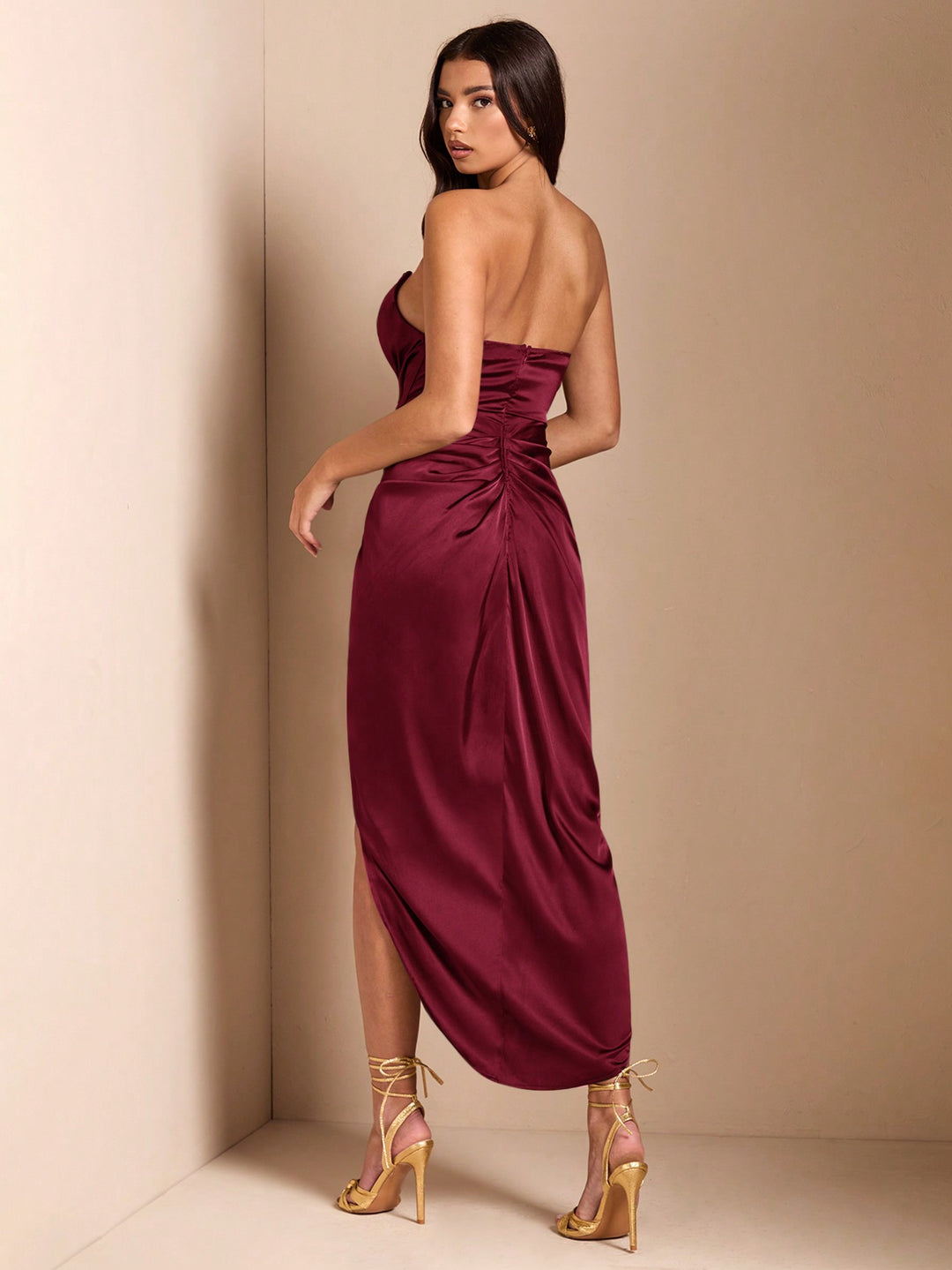 Rochie midi SHEIN, vișiniu