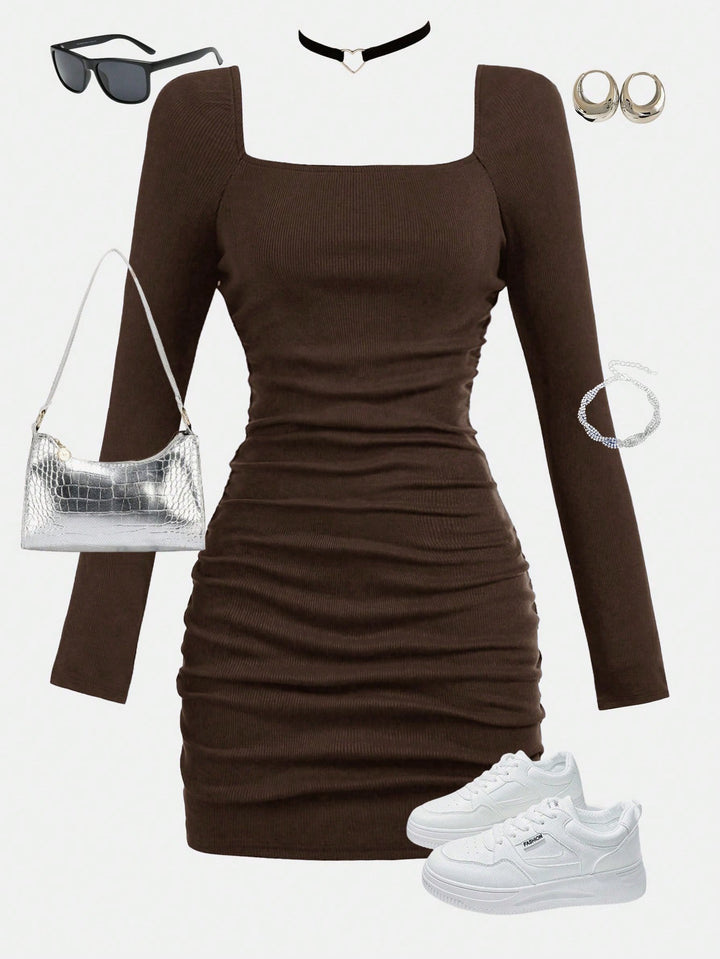 Rochie SHEIN, maro