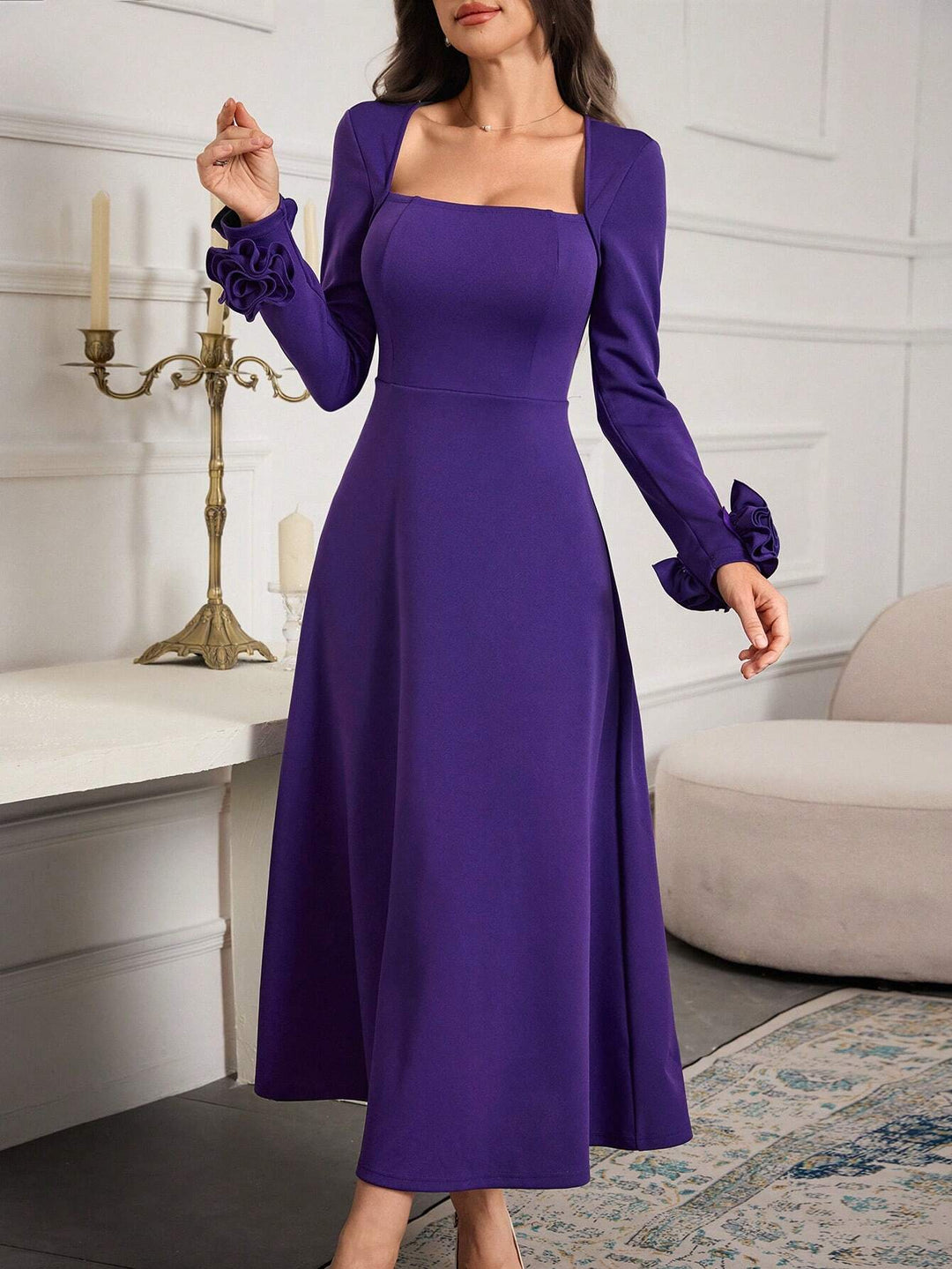 Rochie midi SHEIN, mov