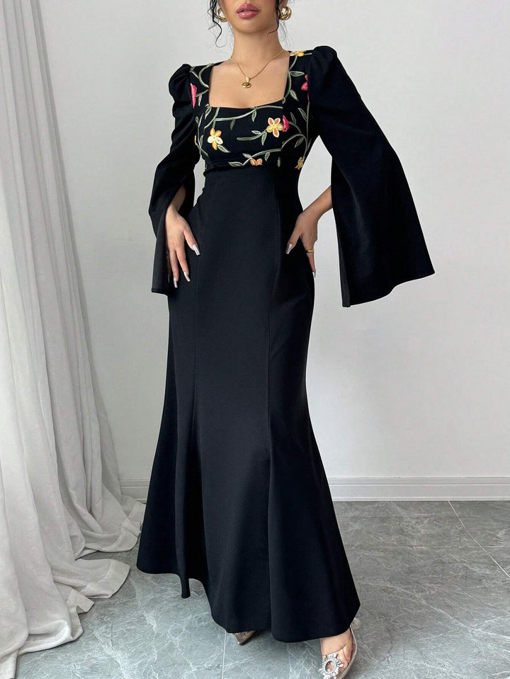 Shein maxi ruha, fekete
