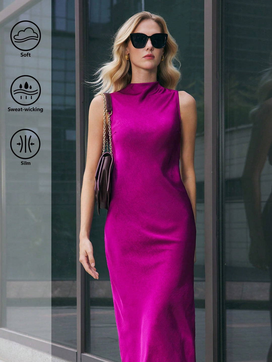 Rochie midi SHEIN, mov