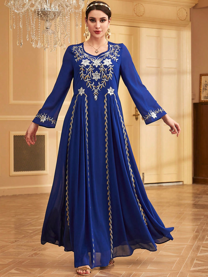 Set caftan și jalabiya SHEIN, albastru