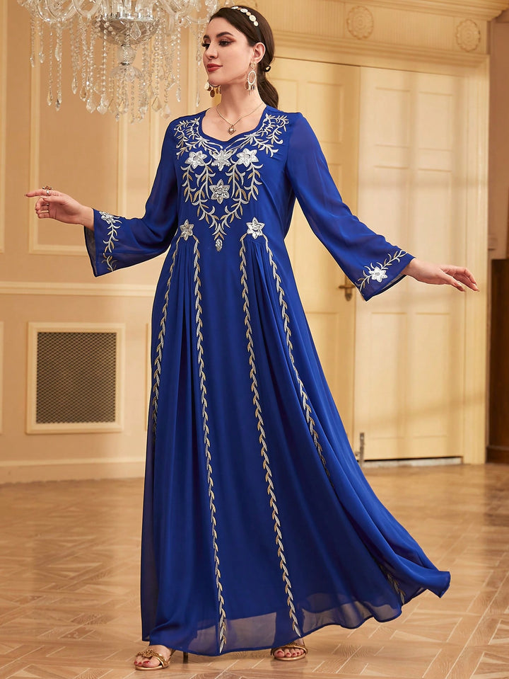 Set caftan și jalabiya SHEIN, albastru