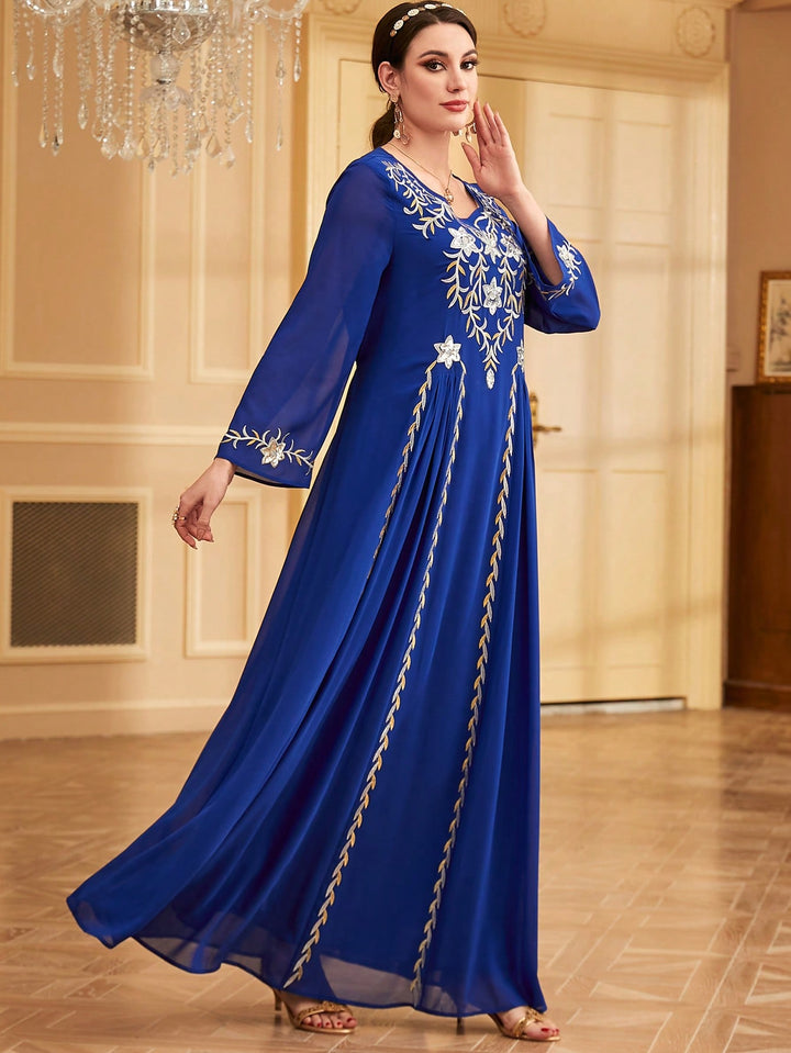 Set caftan și jalabiya SHEIN, albastru