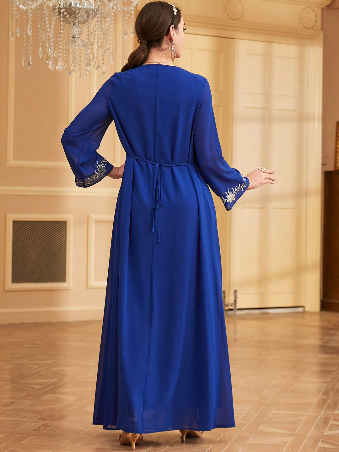 Set caftan și jalabiya SHEIN, albastru