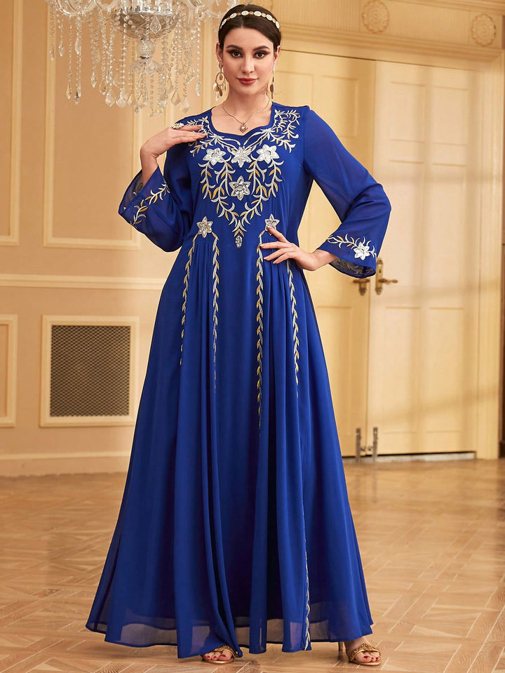 Set caftan și jalabiya SHEIN, albastru