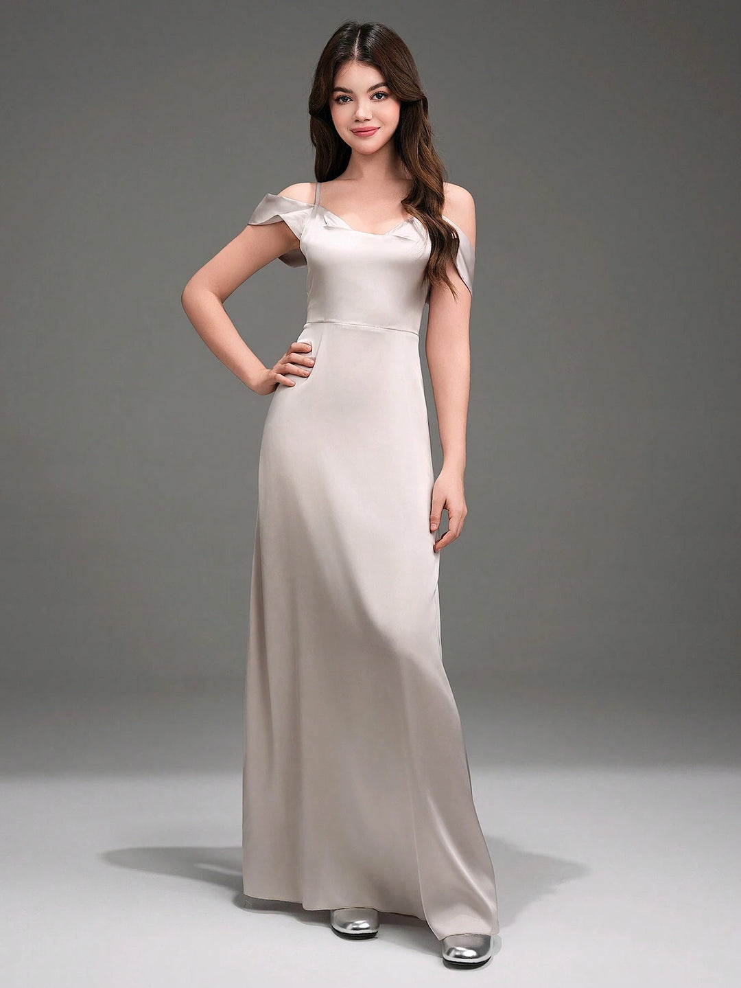 Rochie maxi SHEIN, gri