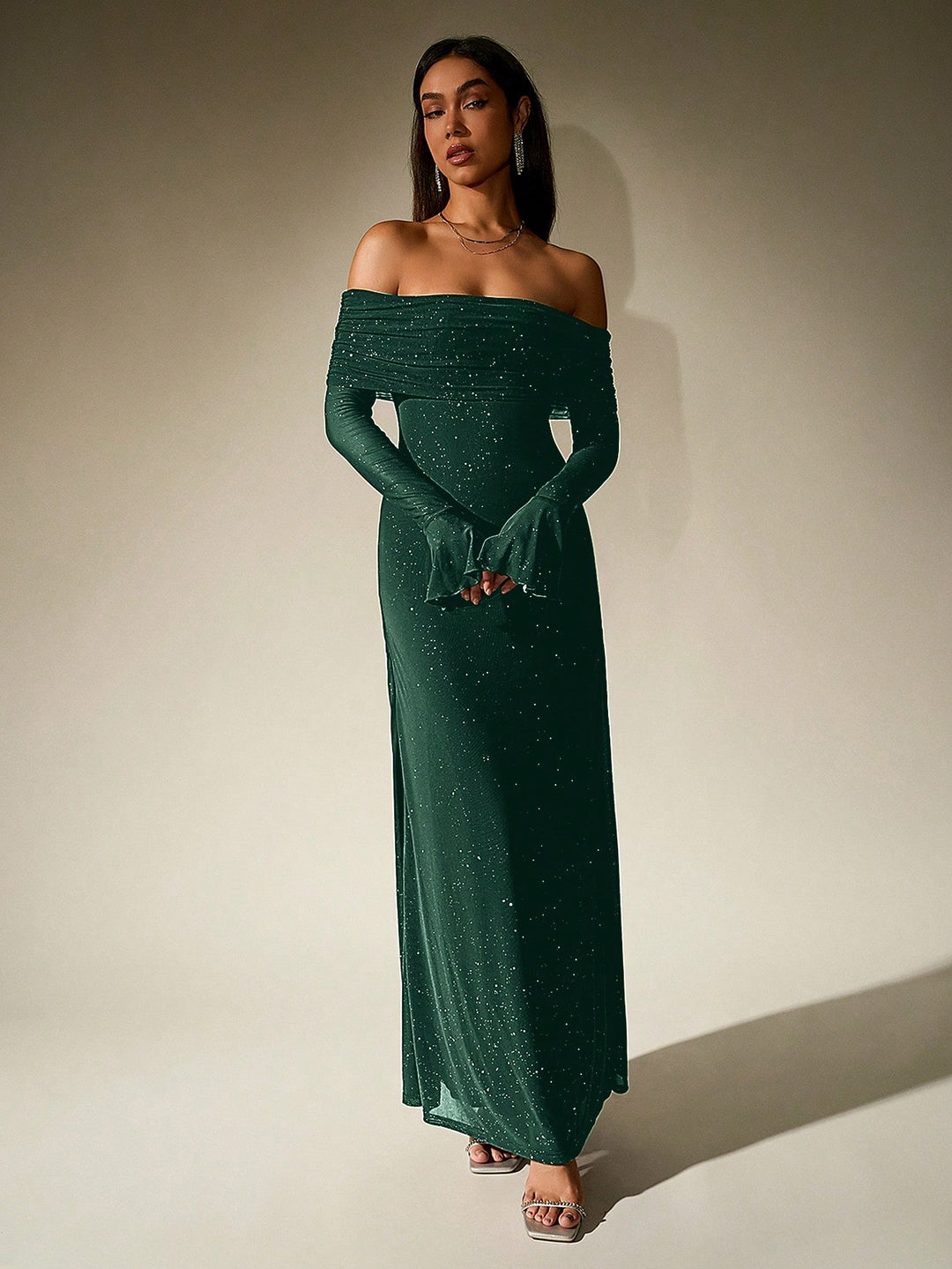 Rochie maxi SHEIN, verde