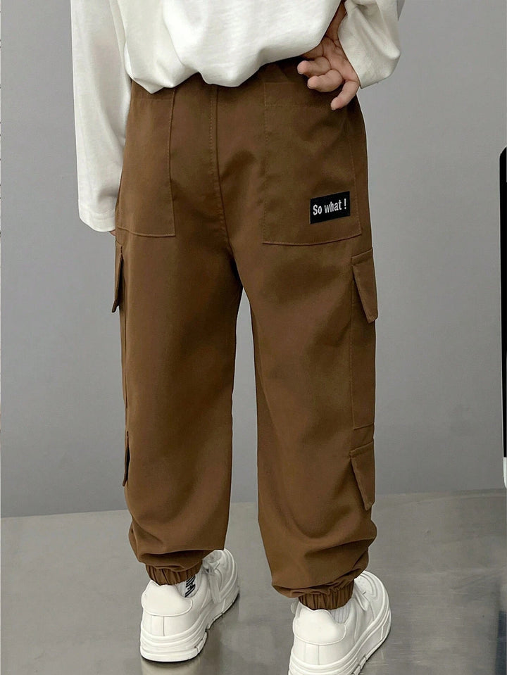 Pantaloni SHEIN, maro