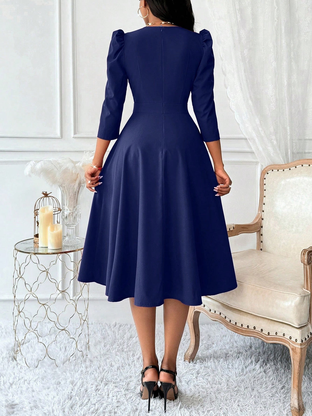 Rochie midi SHEIN, albastru