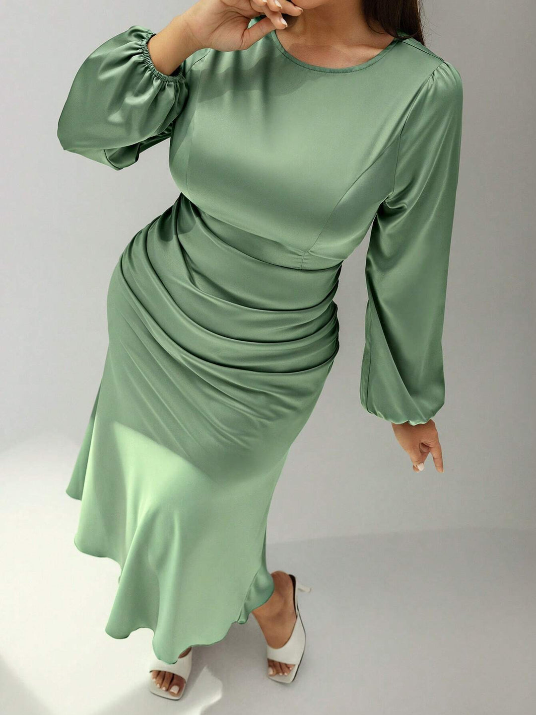 Rochie midi SHEIN, verde