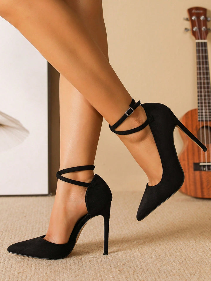 Pantofi cu toc SHEIN, negru