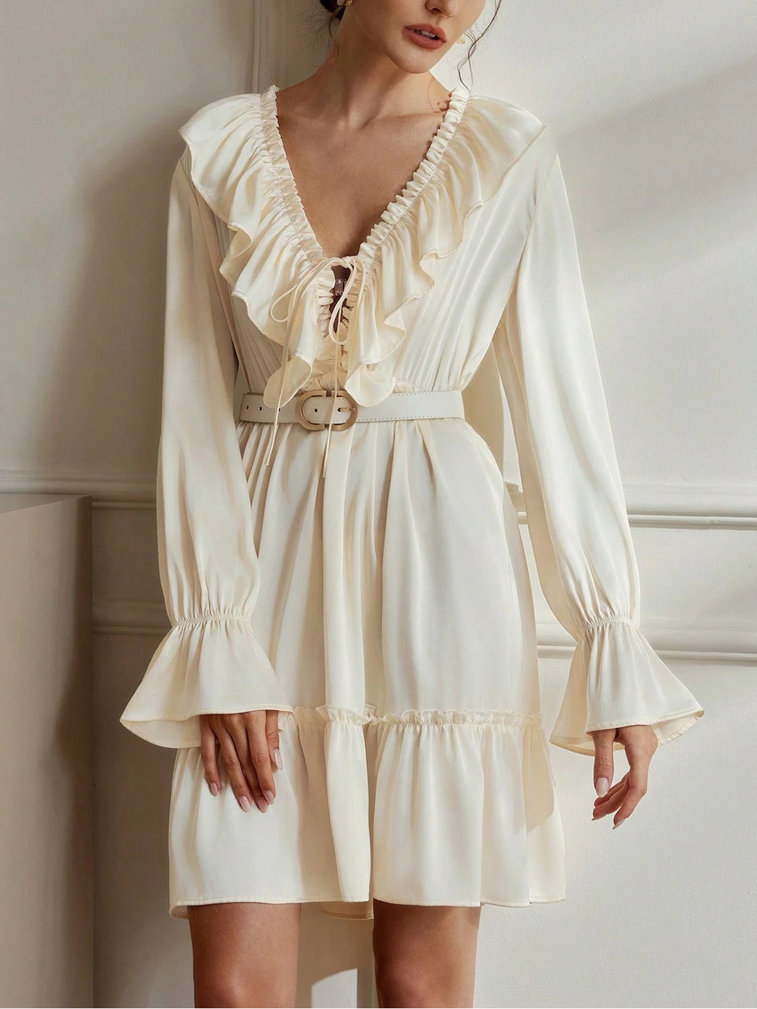 Rochie mini Shein, crem