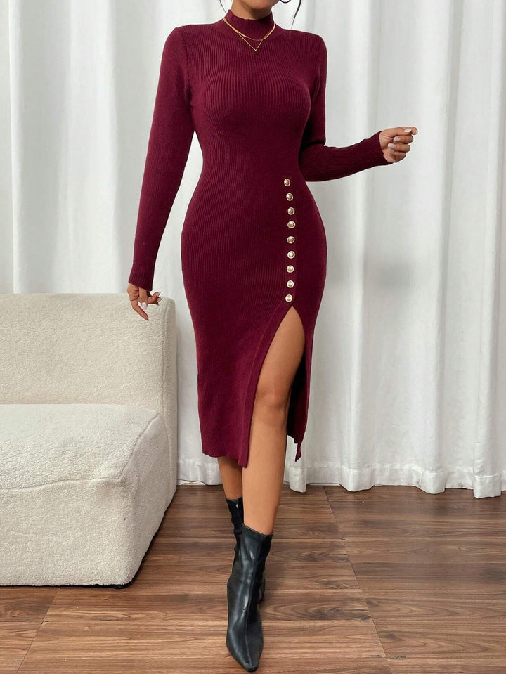 Rochie midi SHEIN, vișiniu