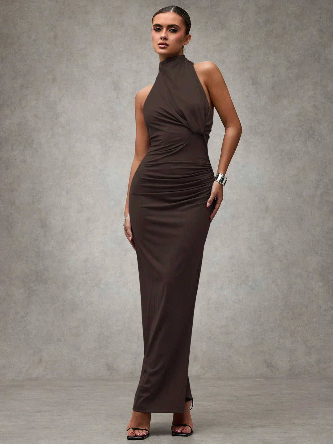 Rochie maxi SHEIN, maro