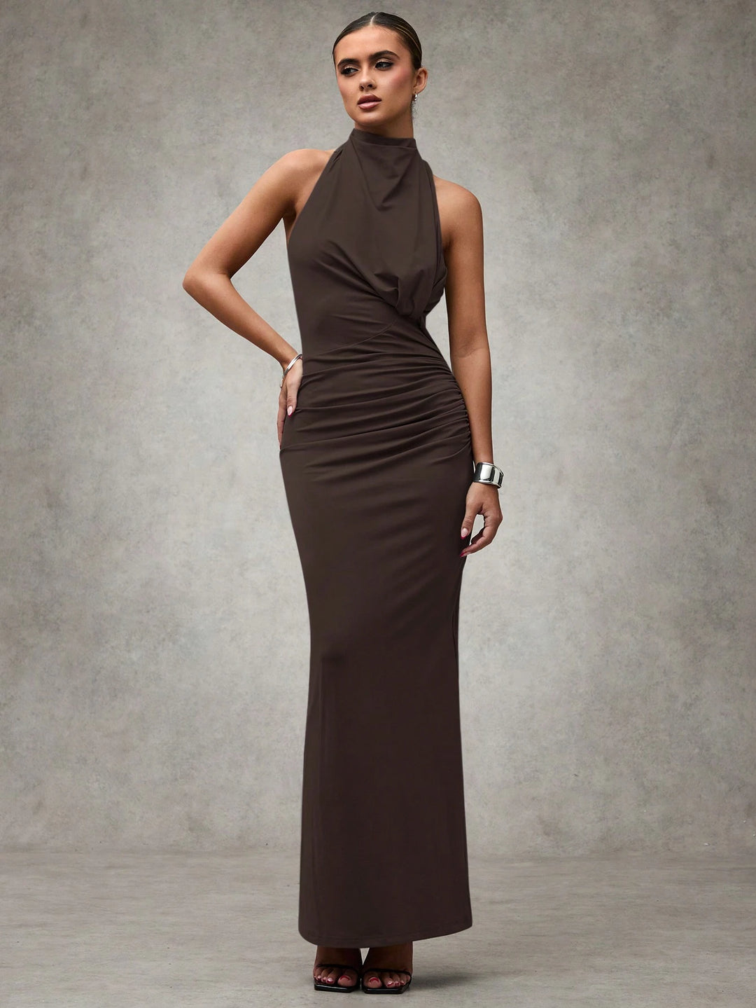 Rochie maxi SHEIN, maro