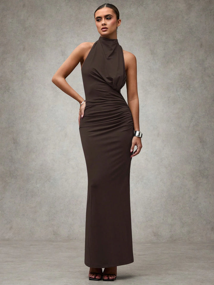 Rochie maxi SHEIN, maro