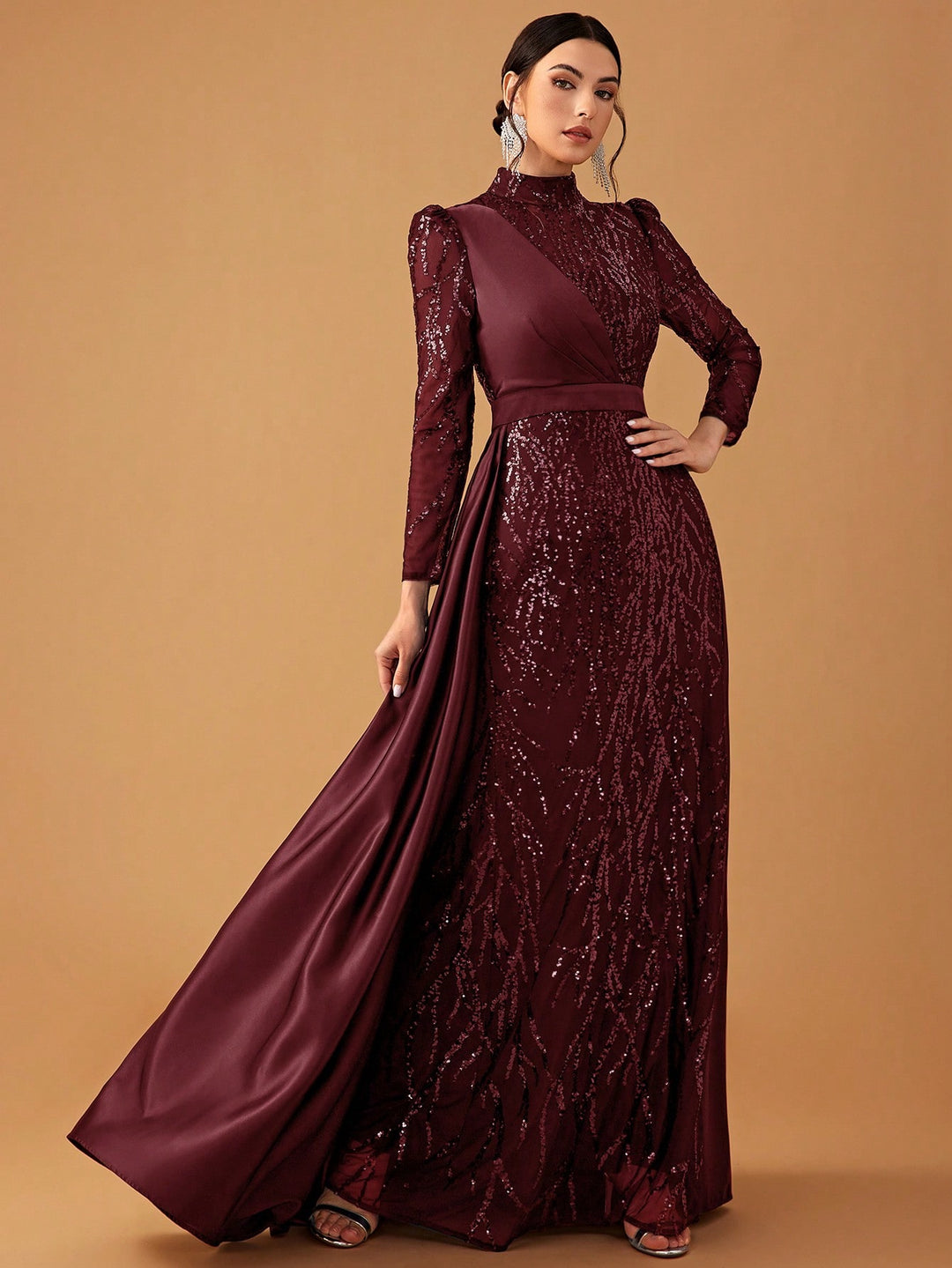 Rochie de ocazie SHEIN, vișiniu