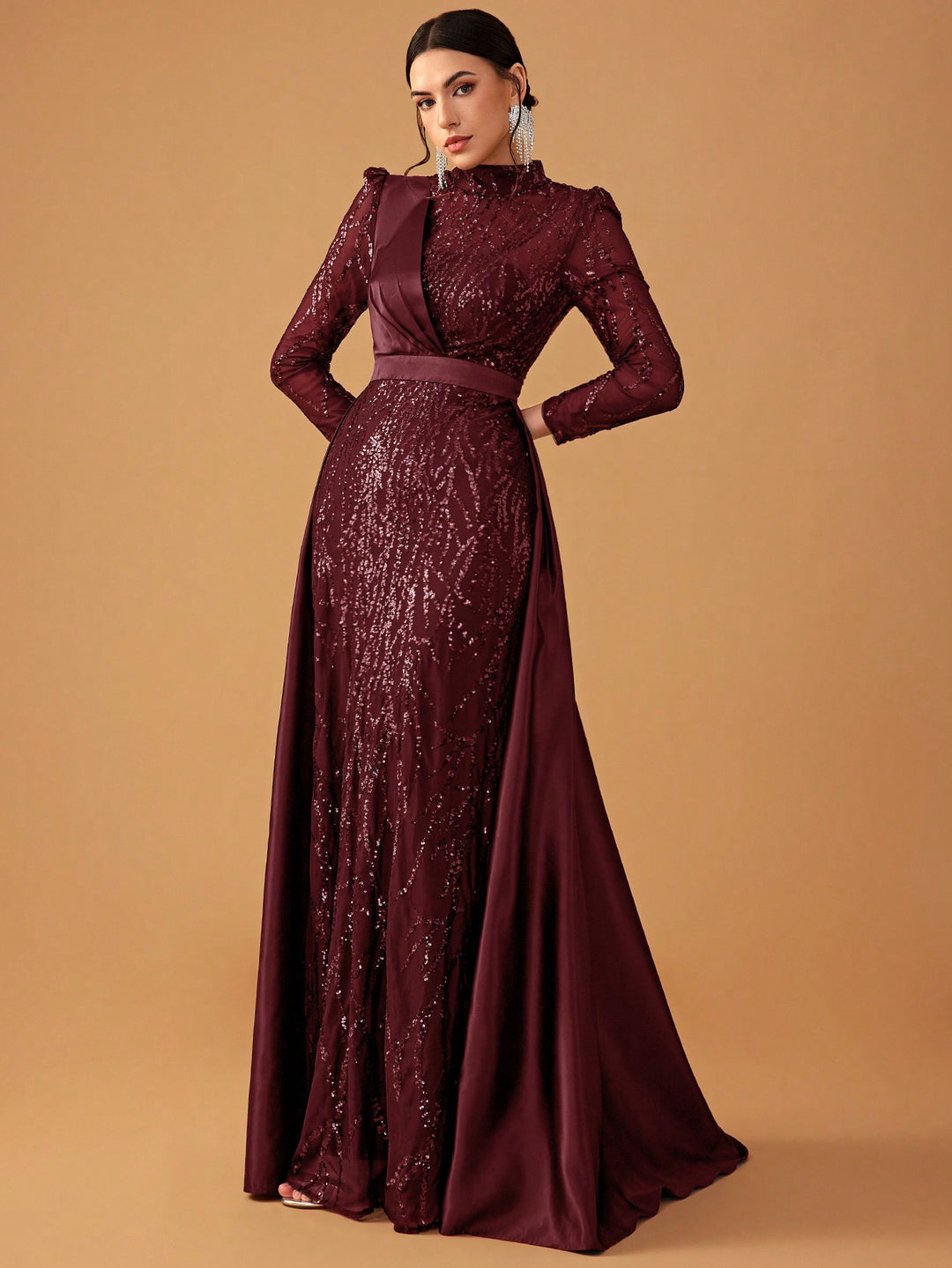 Rochie de ocazie SHEIN, vișiniu