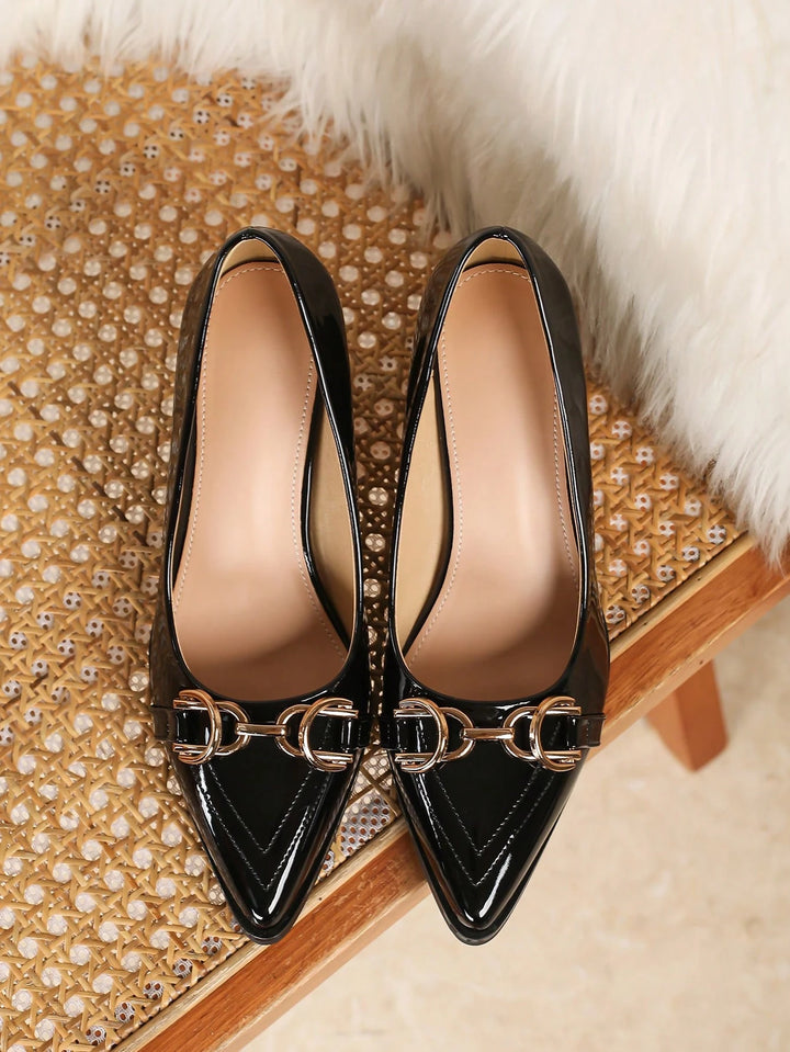 Pantofi cu toc SHEIN, negru