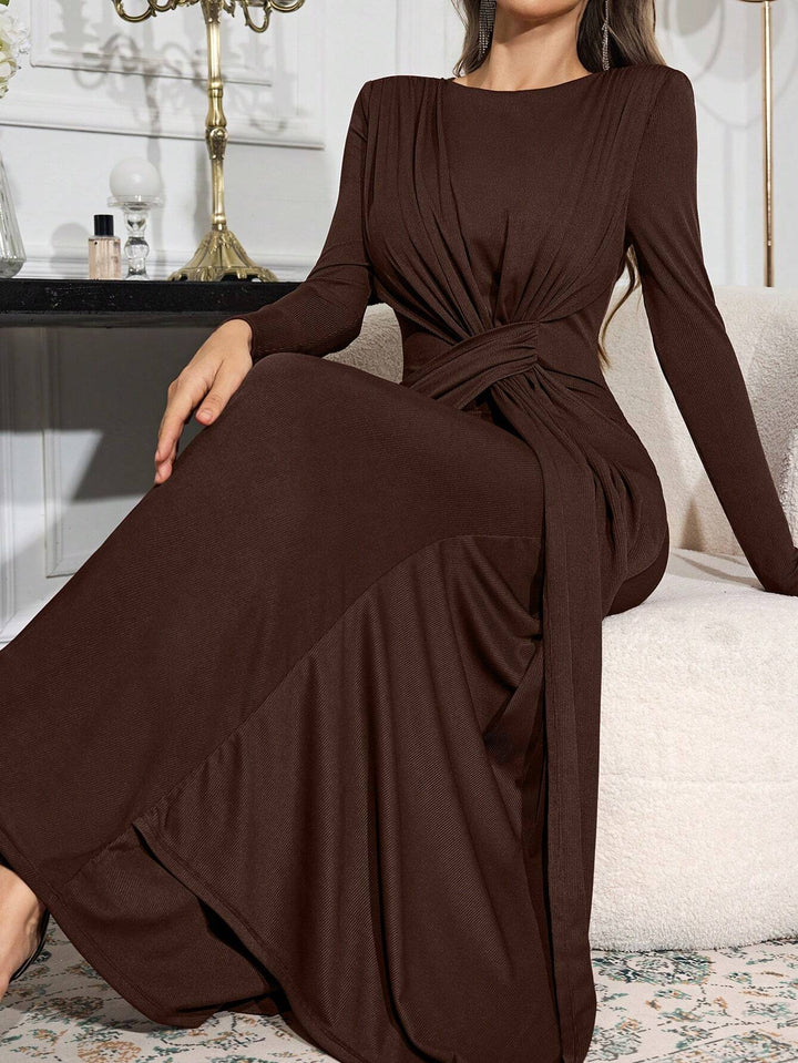 Shein barna maxi ruha
