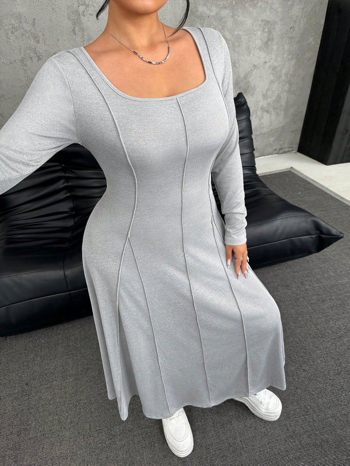 Rochie maxi SHEIN, gri