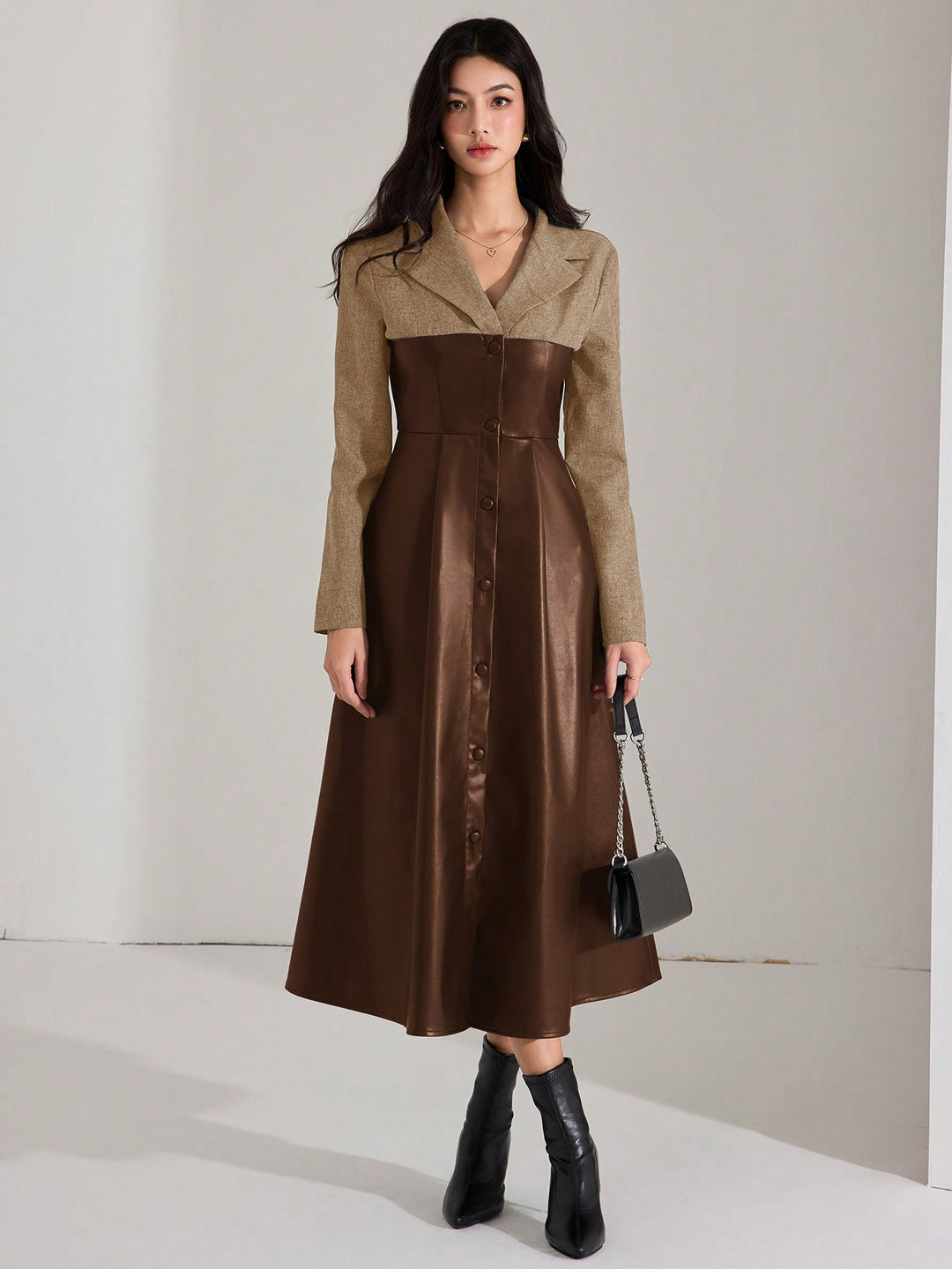 Rochie maxi SHEIN, maro