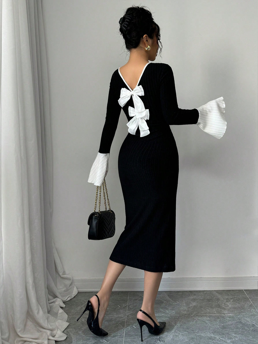Rochie midi SHEIN, mix culori