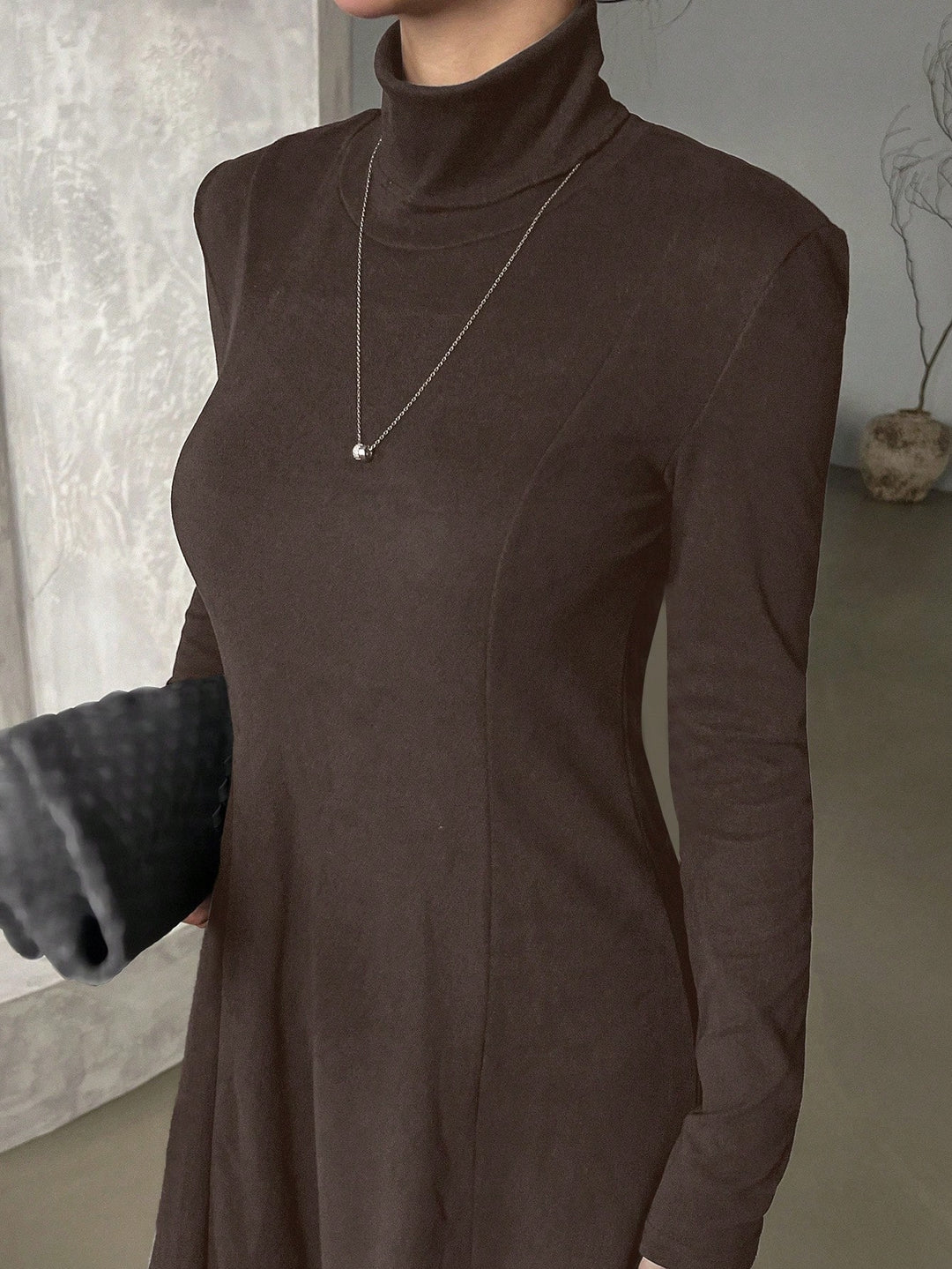 Rochie maxi SHEIN, maro