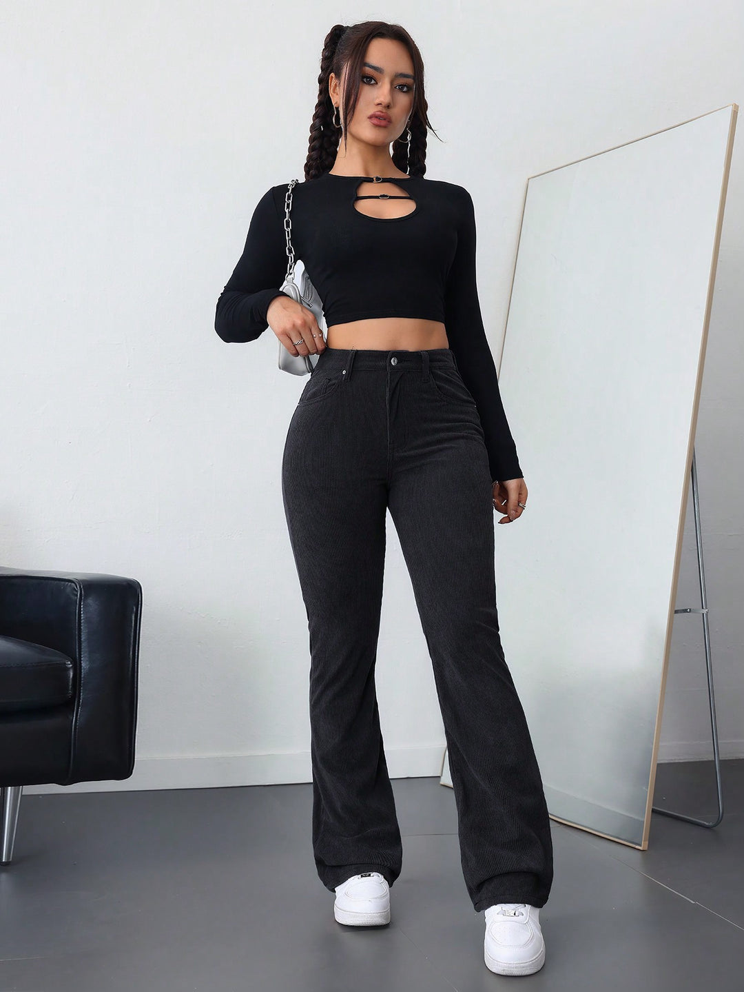 Pantaloni SHEIN, gri