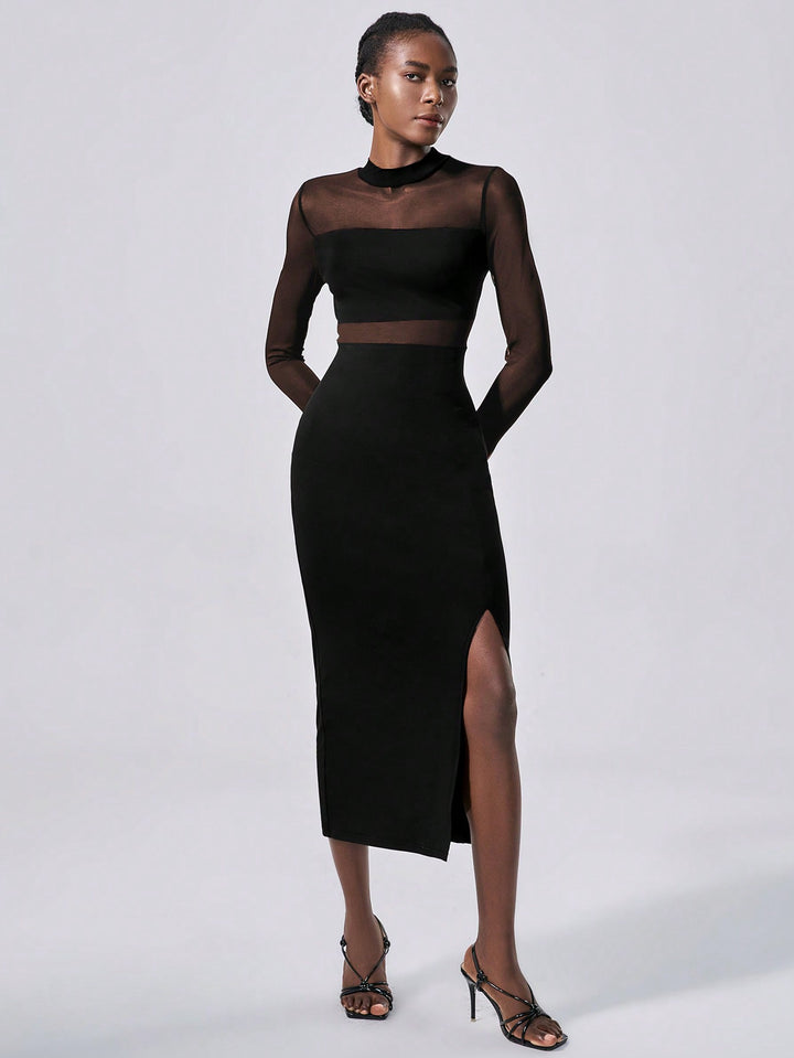 Rochie midi SHEIN, negru
