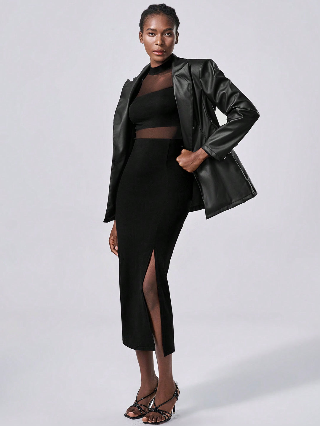 Rochie midi SHEIN, negru