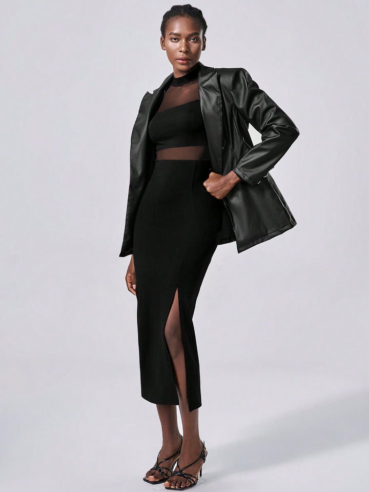 Rochie midi SHEIN, negru