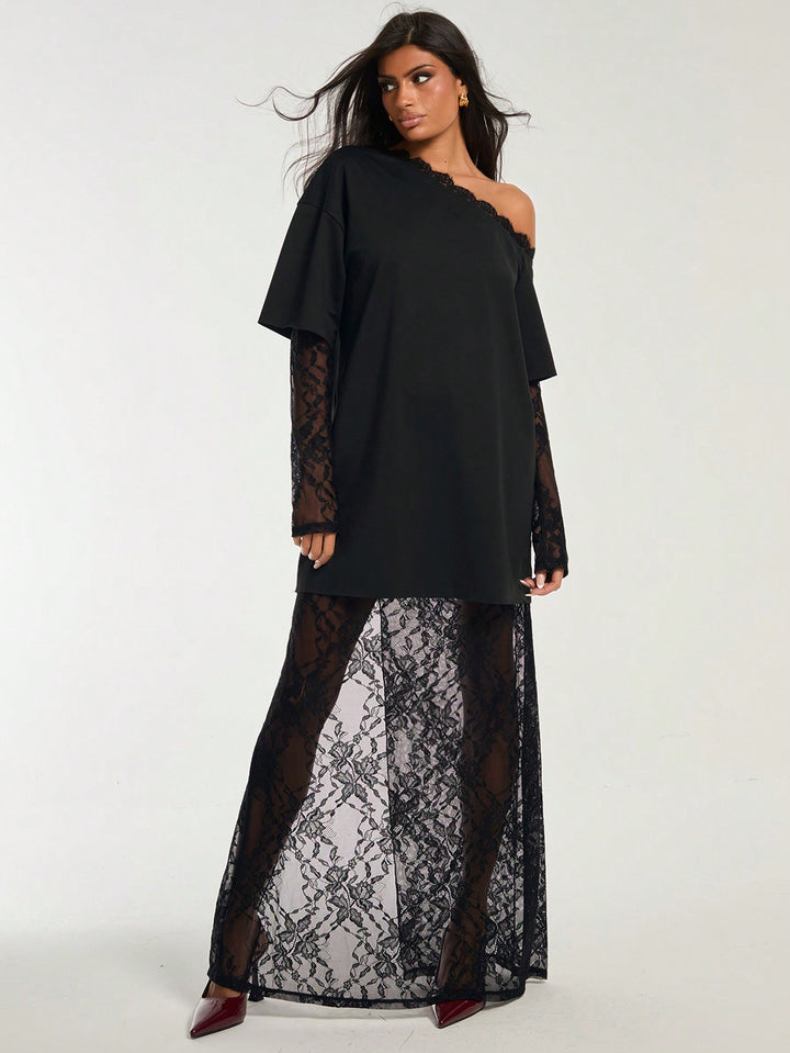 Rochie maxi SHEIN, negru