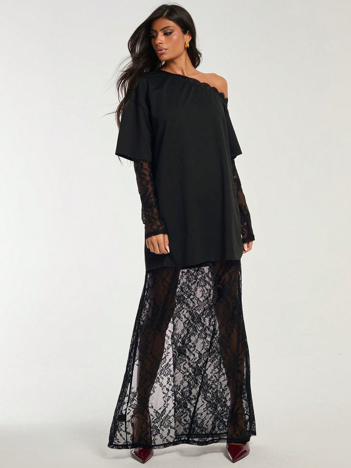 Rochie maxi SHEIN, negru