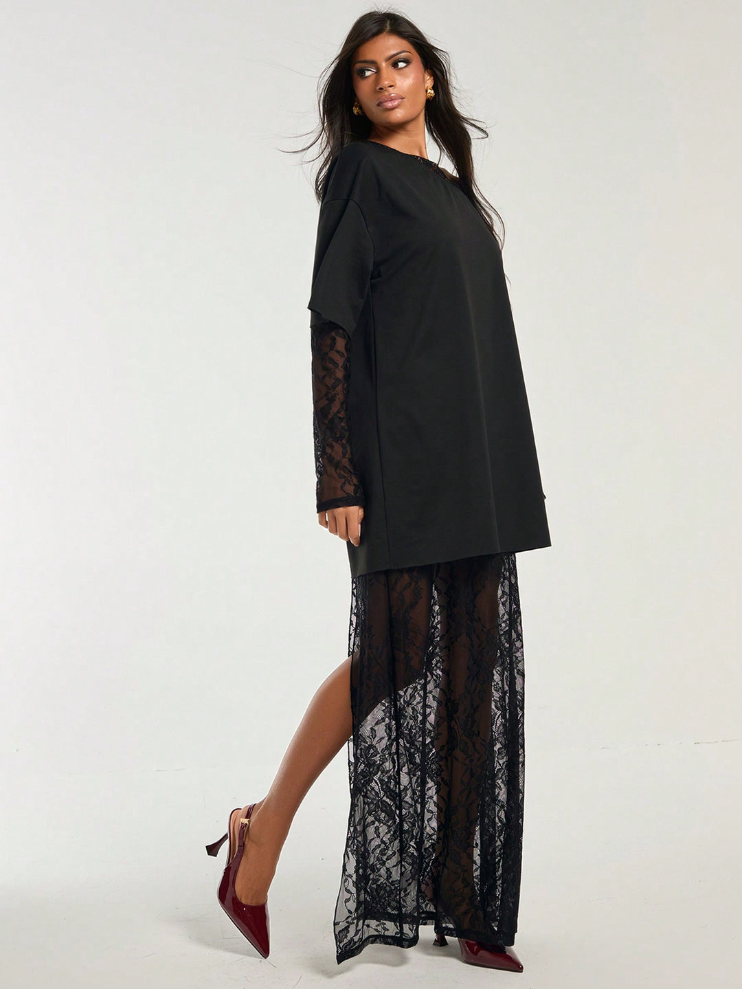 Rochie maxi SHEIN, negru