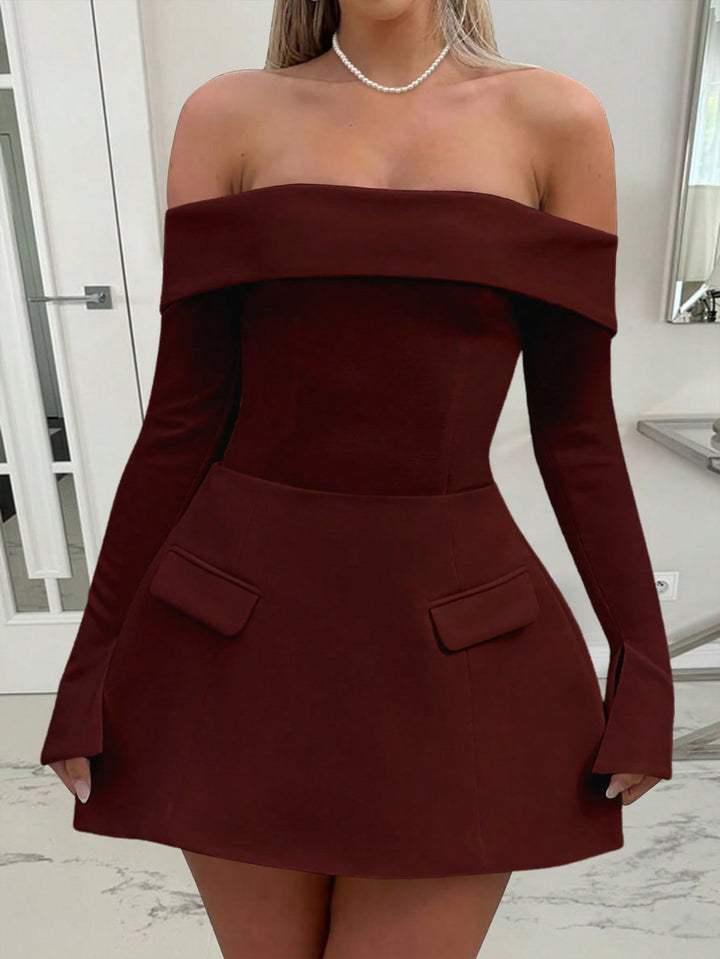 Rochie mini SHEIN, maro