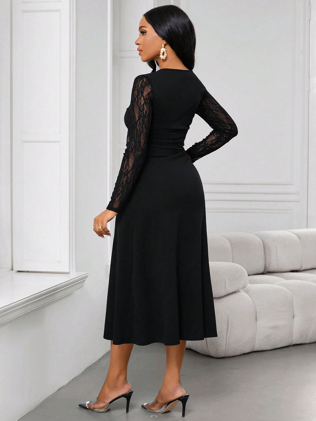 Rochie midi SHEIN, negru