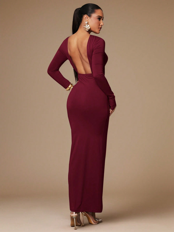 Rochie maxi SHEIN, vișiniu