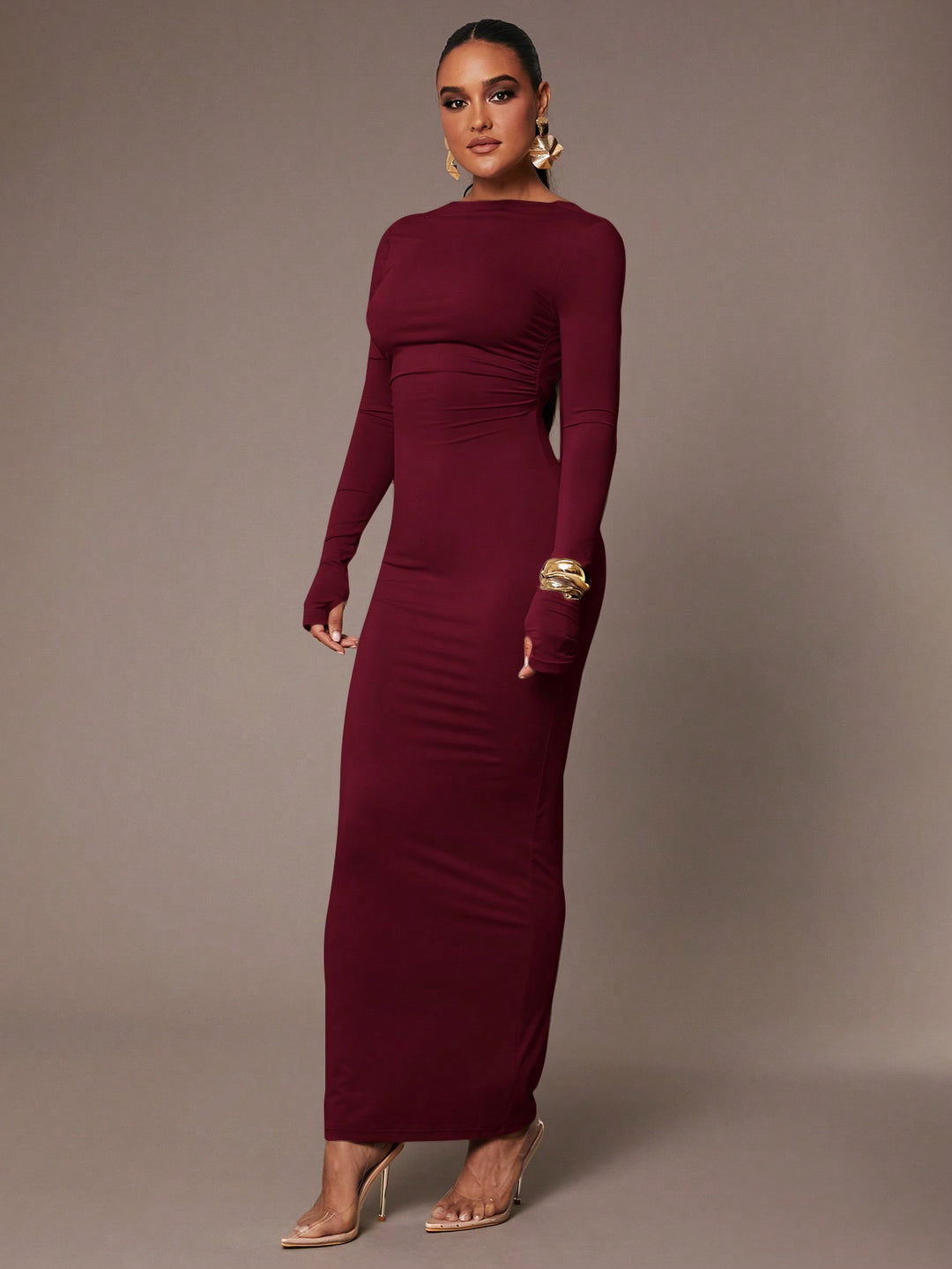 Rochie maxi SHEIN, vișiniu