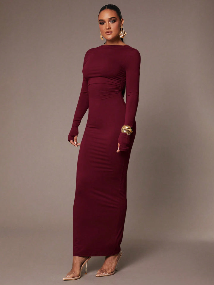 Rochie maxi SHEIN, vișiniu