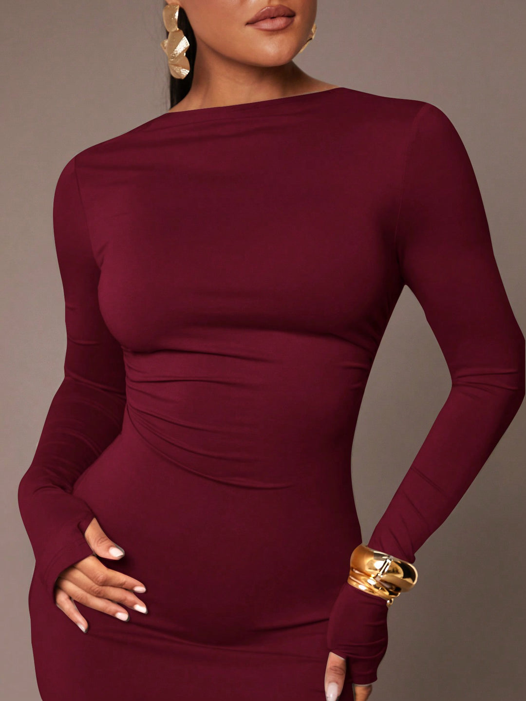 Rochie maxi SHEIN, vișiniu