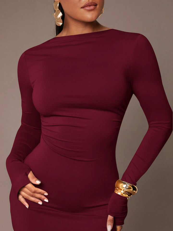 Rochie maxi SHEIN, vișiniu